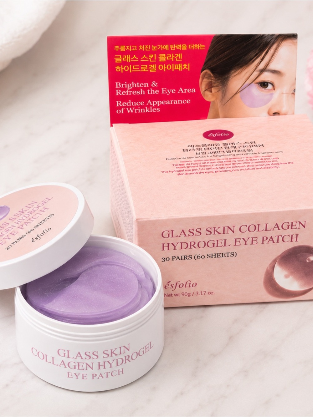 Esfolio Glass Skin Collagen Hydrogel Eye Patch – 30 Pairs – NEW